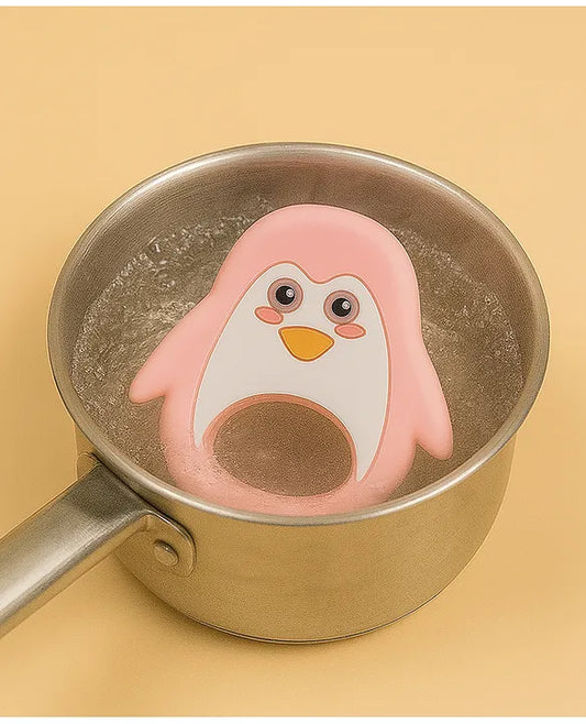 KIDS BASIC Penguin Shape Silicone Teether , BPA Free & Safe for Babies (Pack of 1)