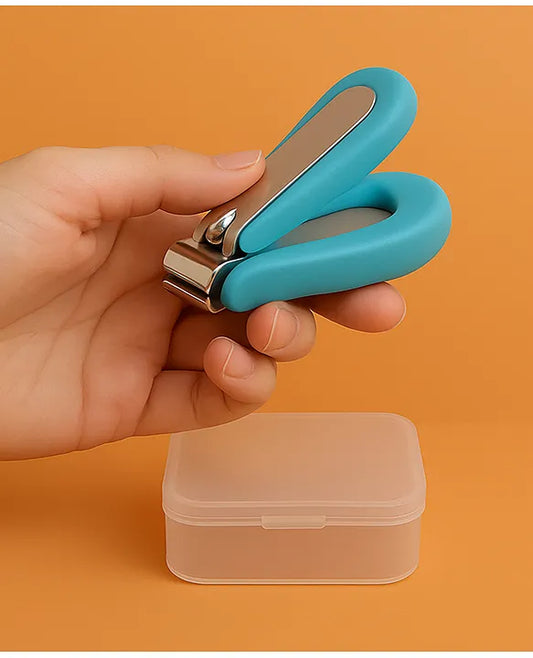 KIDS BASIC Baby Nail Clipper with Safety Box - Gentle & Easy Grooming for Newborns and Kids