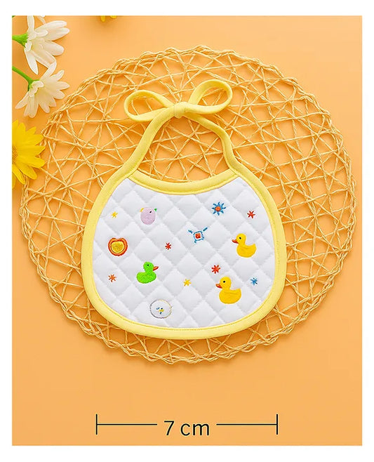 KIDS BASIC Newborn Small Knot Bib | Soft Cotton Baby Feeding Bibs | Absorbent & Comfortable for Drooling & Feeding