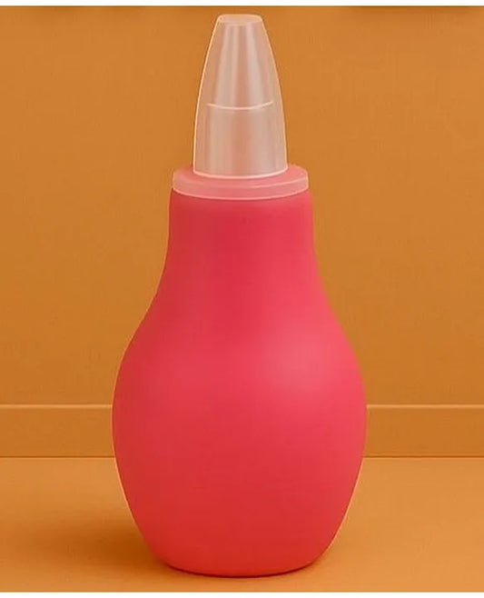 KIDS BASIC Baby Care Grooming Essential Combo | Teddy Style Powder Puff + Nail Cutter + Nose Sucker + Hair Brush & Comb Set- Pink, Pink, Pink, Pink