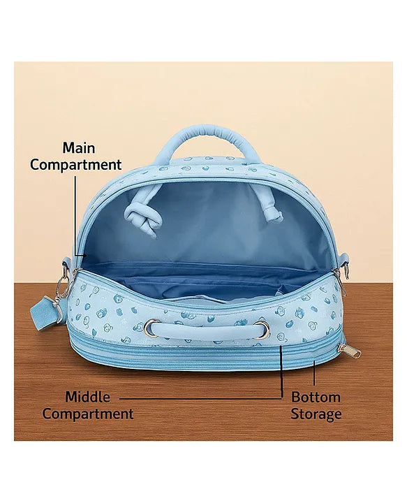 KIDS BASIC  Unique Ideas New Born Baby Multipurpose Polyester Diaper/Mother Bag with Holder Diaper Changing Multi Compartment