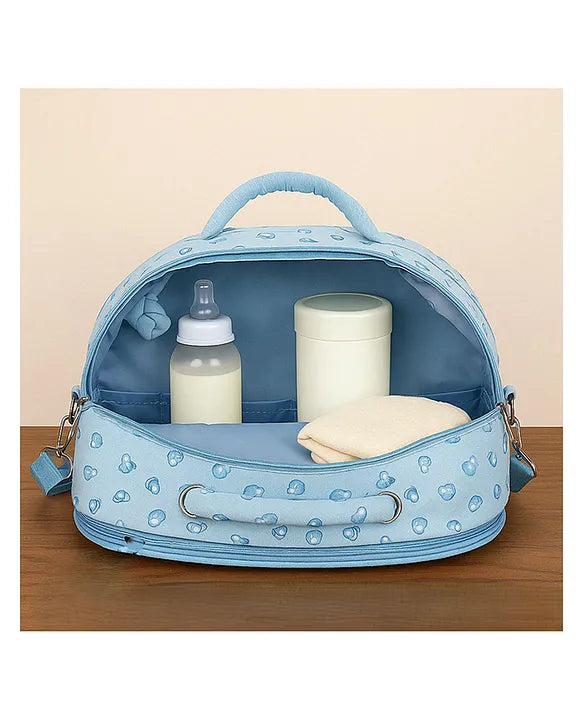 KIDS BASIC  Unique Ideas New Born Baby Multipurpose Polyester Diaper/Mother Bag with Holder Diaper Changing Multi Compartment