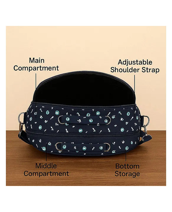 KIDS BASIC  Unique Ideas New Born Baby Multipurpose Polyester Diaper/Mother Bag with Holder Diaper Changing Multi Compartment