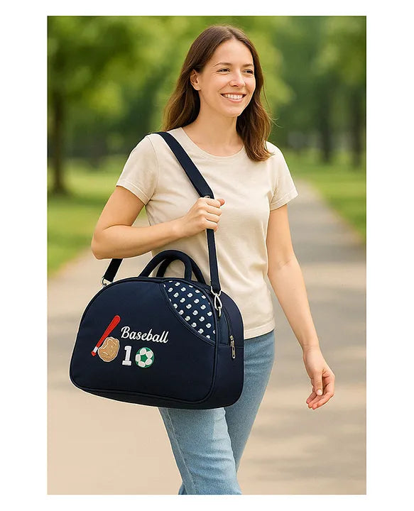 KIDS BASIC  Unique Ideas New Born Baby Multipurpose Polyester Diaper/Mother Bag with Holder Diaper Changing Multi Compartment