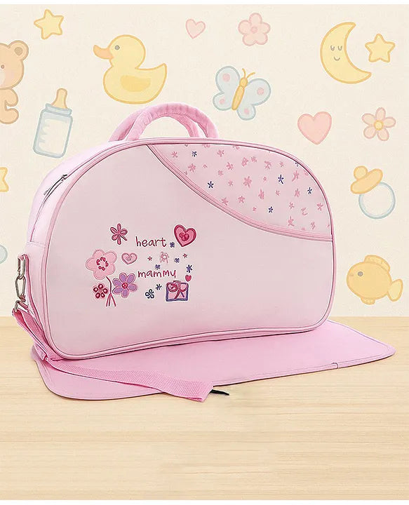 KIDS BASIC  Unique Ideas New Born Baby Multipurpose Polyester Diaper/Mother Bag with Holder Diaper Changing Multi Compartment