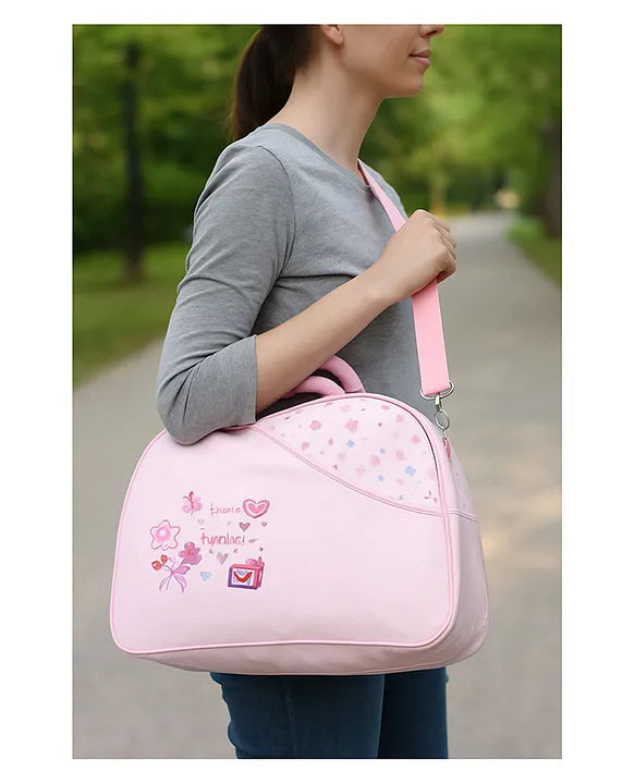 KIDS BASIC  Unique Ideas New Born Baby Multipurpose Polyester Diaper/Mother Bag with Holder Diaper Changing Multi Compartment