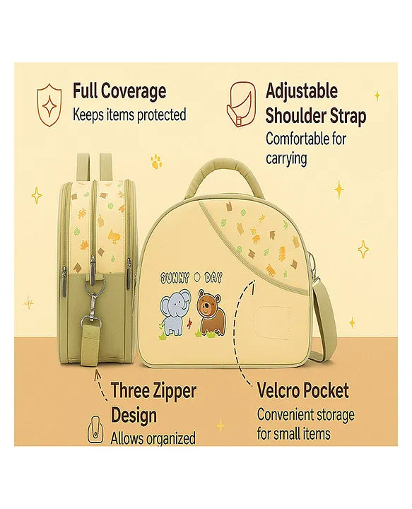 KIDS BASIC  Unique Ideas New Born Baby Multipurpose Polyester Diaper/Mother Bag with Holder Diaper Changing Multi Compartment