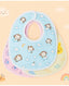 KIDS BASIC  Baby Soft Feeding Bib Apron Cute Multi Print with Tich Button - Multicolor
