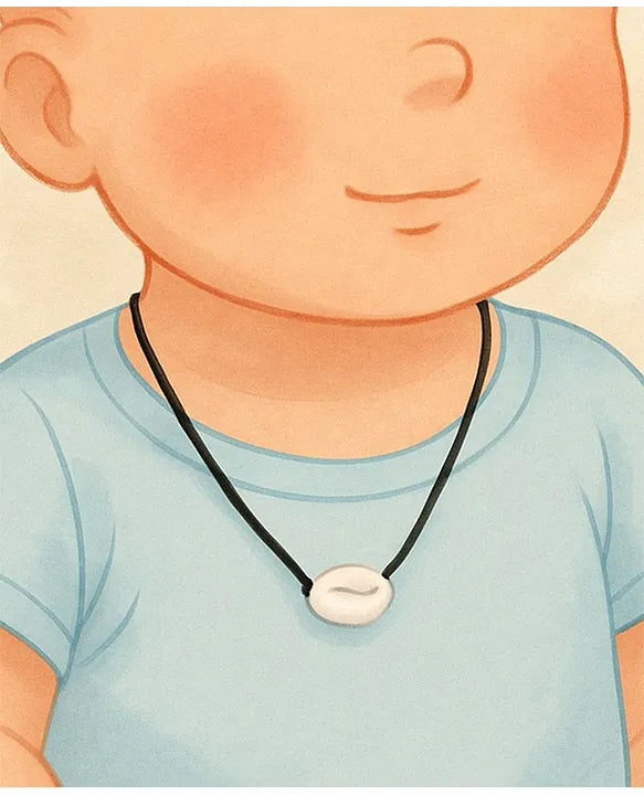 KIDS BASIC Moti with Thread for Teething Babies & Oral Care Original Tlismi Moti for Baby Teething Pain