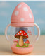 KIDS BASIC BPA Free Baby Mushroom Sipper Cup with Silicone Nipple Sippy Cup with Soft Silicone Spout Soft Silicone Nipple Sipper Cup with Handle
