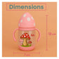 KIDS BASIC BPA Free Baby Mushroom Sipper Cup with Silicone Nipple Sippy Cup with Soft Silicone Spout Soft Silicone Nipple Sipper Cup with Handle
