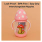 KIDS BASIC BPA Free Baby Mushroom Sipper Cup with Silicone Nipple Sippy Cup with Soft Silicone Spout Soft Silicone Nipple Sipper Cup with Handle