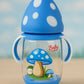 KIDS BASIC BPA Free Baby Mushroom Sipper Cup with Silicone Nipple Sippy Cup with Soft Silicone Spout Soft Silicone Nipple Sipper Cup with Handle