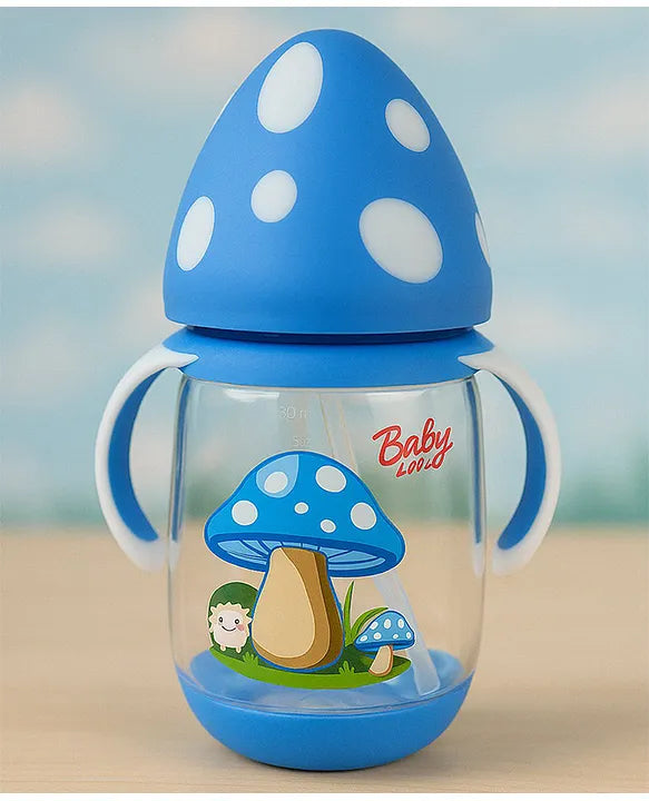 KIDS BASIC BPA Free Baby Mushroom Sipper Cup with Silicone Nipple Sippy Cup with Soft Silicone Spout Soft Silicone Nipple Sipper Cup with Handle