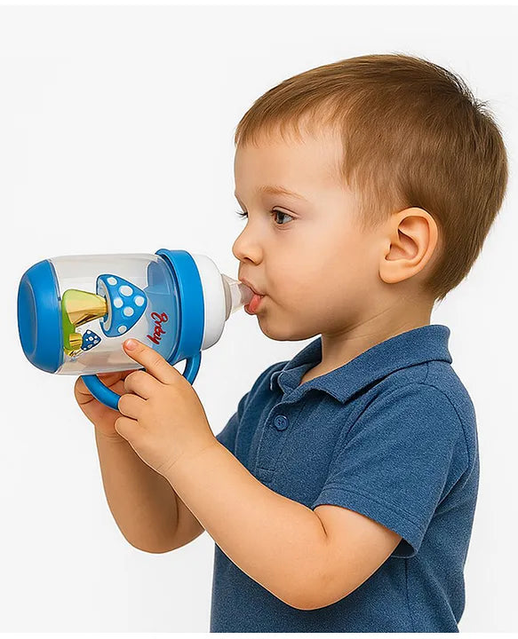 KIDS BASIC BPA Free Baby Mushroom Sipper Cup with Silicone Nipple Sippy Cup with Soft Silicone Spout Soft Silicone Nipple Sipper Cup with Handle