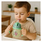 KIDS BASIC Flap Baby Silicone Straw Sipper With Handle Spill Proof Sipper - 240ml