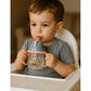 KIDS BASIC Flap Baby Silicone Straw Sipper With Handle Spill Proof Sipper - 240ml