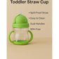 KIDS BASIC Flap Baby Silicone Straw Sipper With Handle L Spill Proof Sipper 120ml