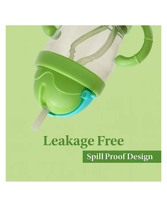 KIDS BASIC Flap Baby Silicone Straw Sipper With Handle L Spill Proof Sipper 120ml