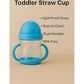 KIDS BASIC Flap Baby Silicone Straw Sipper With Handle L Spill Proof Sipper 120ml