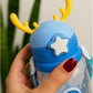 KIDS BASIC Deer HornPlastic Baby Silicone Straw Sipper Spill Proof Sipper - 600 ml