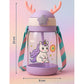 KIDS BASIC Deer HornPlastic Baby Silicone Straw Sipper Spill Proof Sipper - 600 ml