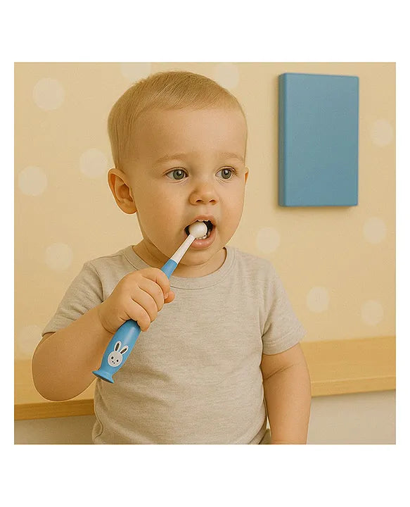 KIDS BASIC Kids Bunny Toothbrush with Soft Silicone Head