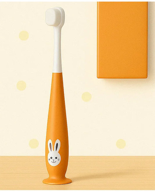 KIDS BASIC Kids Bunny Toothbrush with Soft Silicone Head
