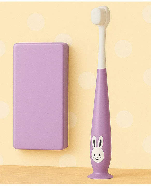 KIDS BASIC Kids Bunny Toothbrush with Soft Silicone Head