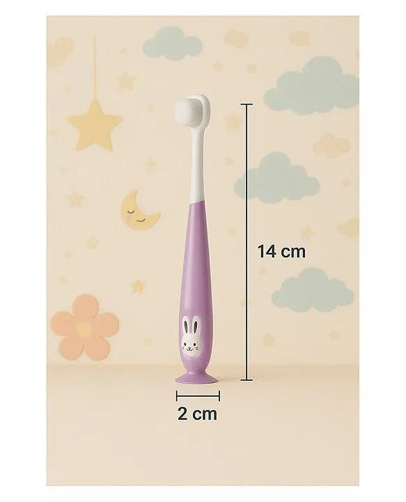KIDS BASIC Kids Bunny Toothbrush with Soft Silicone Head