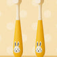 KIDS BASIC Kids Bunny Toothbrush with Soft Silicone Head, Stand - Up Base (Pack OF 2)