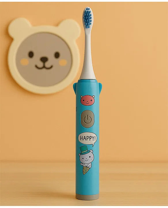 KIDS BASIC Children's Electric Toothbrush with Cartoon Characters, Soft Bristles Battery Operated Kids Cartoonic