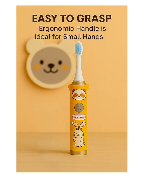 KIDS BASIC Children's Electric Toothbrush with Cartoon Characters, Soft Bristles Battery Operated Kids Cartoonic