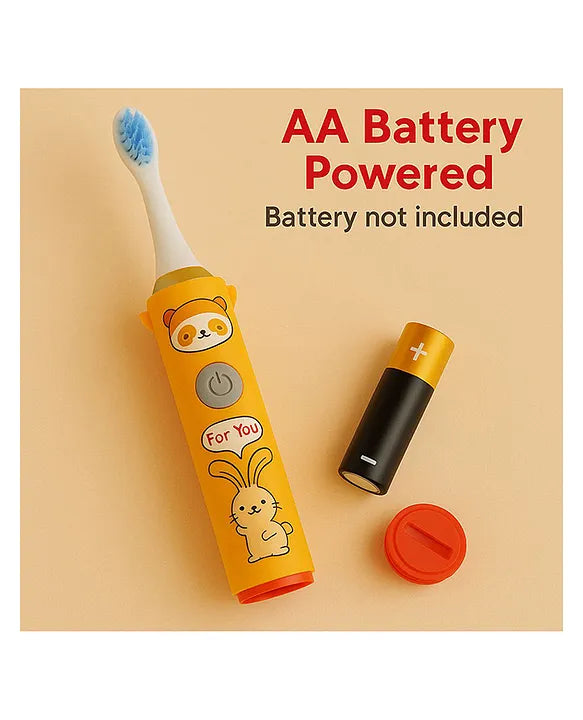 KIDS BASIC Children's Electric Toothbrush with Cartoon Characters, Soft Bristles Battery Operated Kids Cartoonic
