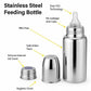 KIDS BASIC Stainless Steel Baby Feeding Bottle Bpa freen silicone nipple - Silver