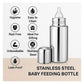 KIDS BASIC Stainless Steel Baby Feeding Bottle Bpa freen silicone nipple - Silver