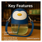 KIDS BASIC Penguin Sippy Cup with Straw, Cute Water Bottle with Adjustable Strap for Toddlers