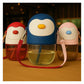 KIDS BASIC Penguin Sippy Cup with Straw, Cute Water Bottle with Adjustable Strap for Toddlers
