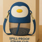 KIDS BASIC Penguin Sippy Cup with Straw, Cute Water Bottle with Adjustable Strap for Toddlers