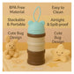 KIDS BASIC 3 - Layer Cute Bear Portable Baby Food & Milk Powder Container - Multicolor