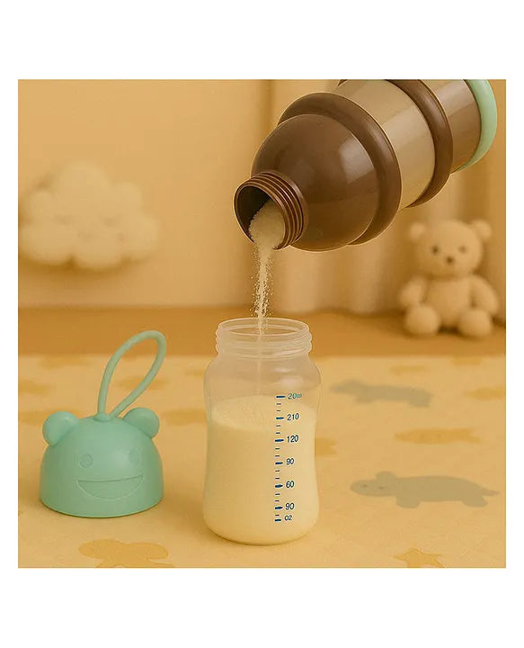 KIDS BASIC 3 - Layer Cute Bear Portable Baby Food & Milk Powder Container - Multicolor