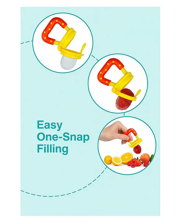 KIDS BASIC baby Silicone Food/Fruit Nibbler, Baby Food and Fruit Feeder Combo -Pack Of 2