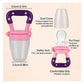 KIDS BASIC baby Silicone Food/Fruit Nibbler, Baby Food and Fruit Feeder Combo -Pack Of 2