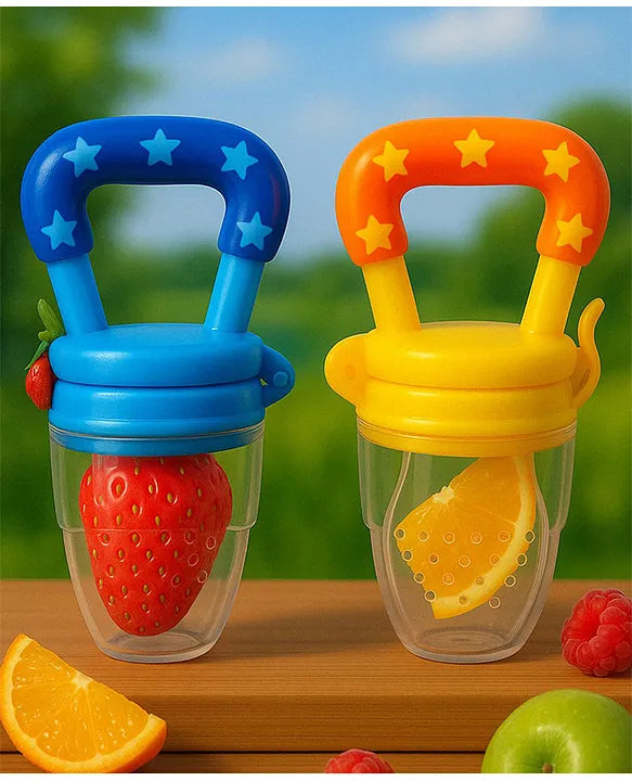 KIDS BASIC baby Silicone Food/Fruit Nibbler, Baby Food and Fruit Feeder Combo -Pack Of 2