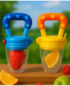 KIDS BASIC baby Silicone Food/Fruit Nibbler, Baby Food and Fruit Feeder Combo - (Pack Of 2)
