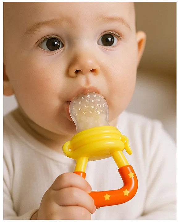 KIDS BASIC baby Silicone Food/Fruit Nibbler, Baby Food and Fruit Feeder Combo -Pack Of 2