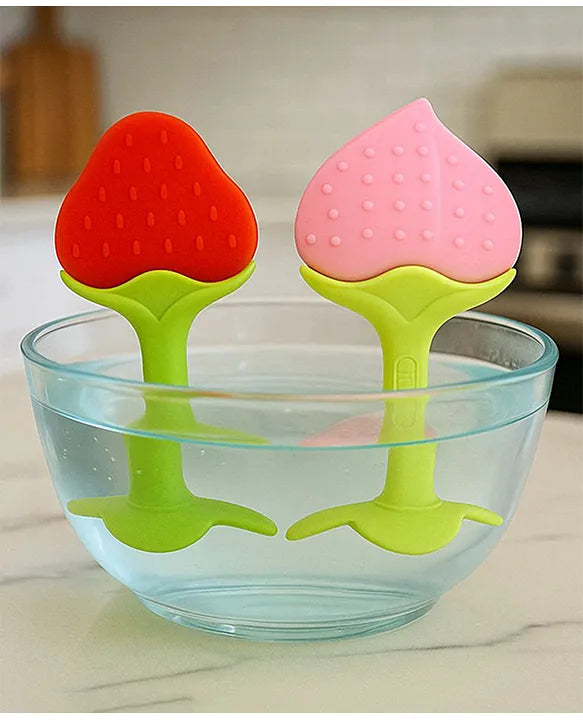 KIDS BASIC Silicone BPA Free Natural Tree Shape Teether 100% Bpa Free Non Toxic (Pack Of 2)