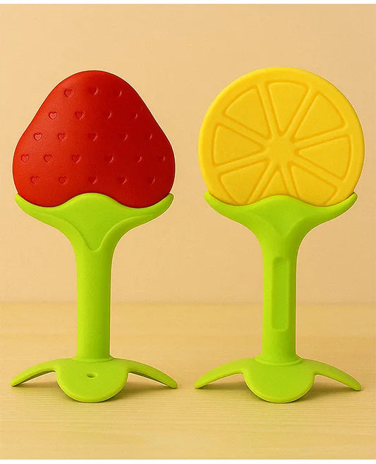 KIDS BASIC Silicone BPA Free Natural Tree Shape Teether 100% Bpa Free Non Toxic (Pack Of 2)