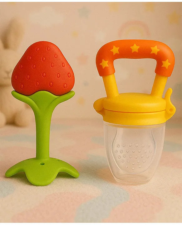 KIDS BASIC Bpa Free 100 % Silicone Fruit Shape Teether And Fruit Feeder