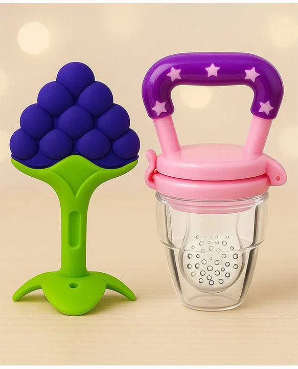 KIDS BASIC Bpa Free 100 % Silicone Fruit Shape Teether And Fruit Feeder
